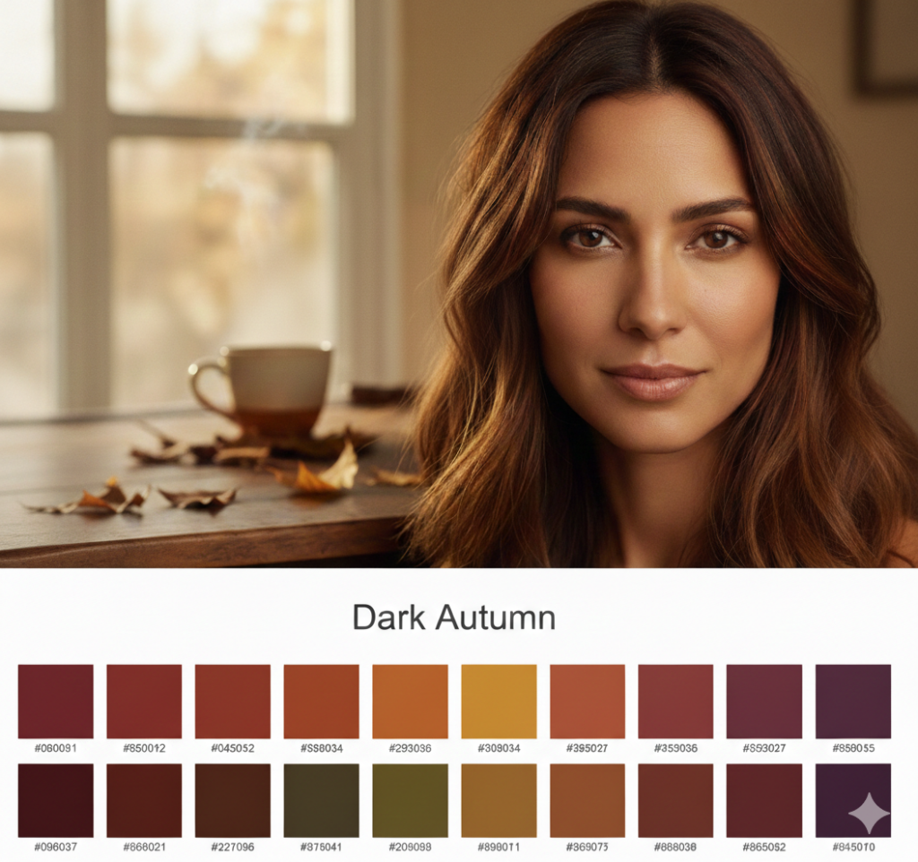Comment la colorimétrie peut révolutionner votre dressing 8 Colorimétrie Automne Sombre