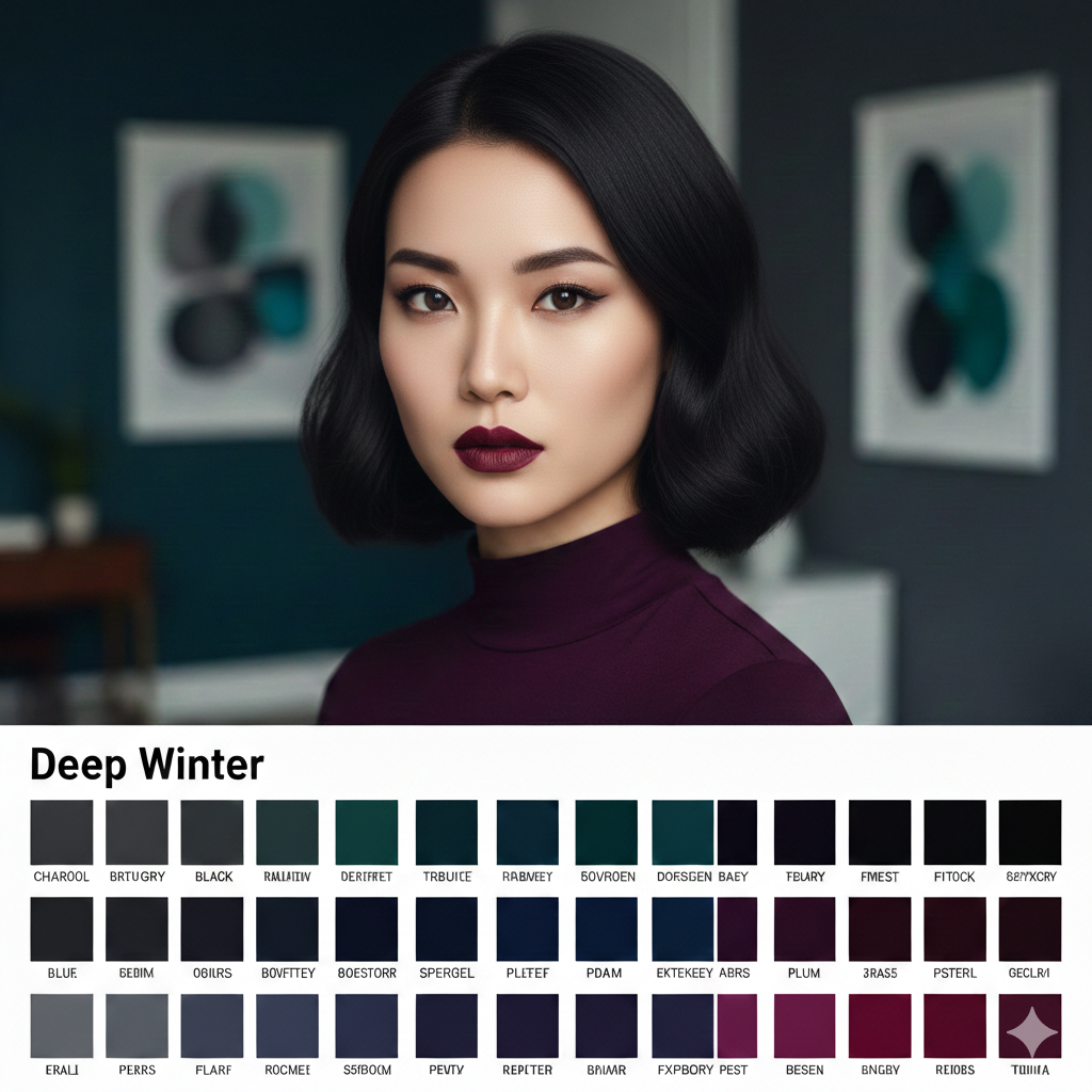 Comment la colorimétrie peut révolutionner votre dressing 11 Colorimétrie hiver profond